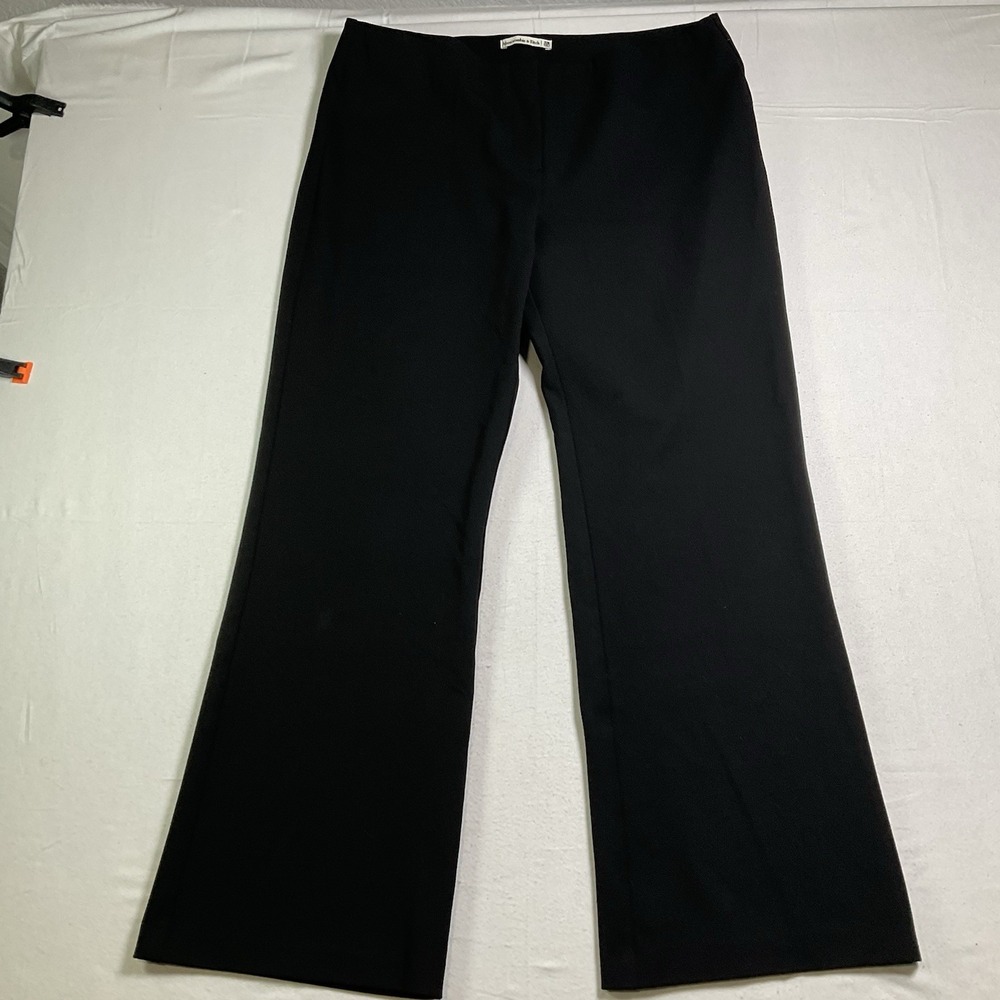 Abercrombie & Fitch Women Dress Pant Sz 32 Black Wide Leg Classic Business 637